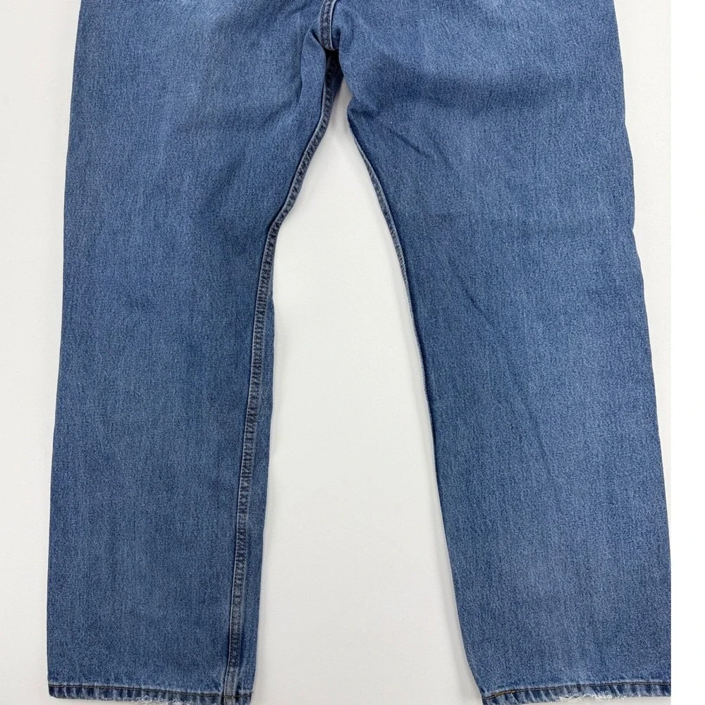 Levis 505 Regular Fit Straight Leg Jeans Mens 38x30 Blue Denim Medium Wash
